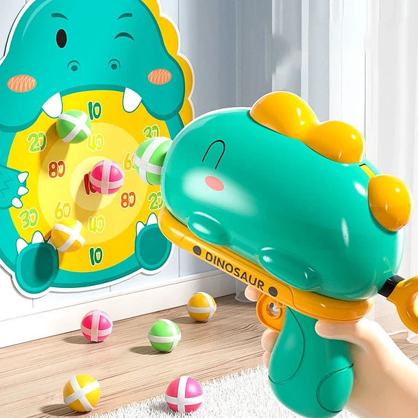 Pistola de pelota pegajosas para niños DINOKID